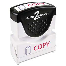 Accustamp, Sello de obturación "APPROVED" con protección Microban, sello con mensaje preentintado rojo y azul (035525), Copia