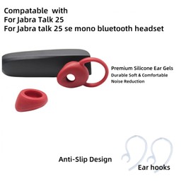 Miayaya Eargels Ear Tips Set for Jabra Talk 25 Bluetooth Headset A Single-Ear Headset Microphone Accessories Silicone Eartips Ear Pads Cover Earhooks 5pcs in a Box