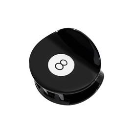 Sports Hair Claw Clip- Black Eight Billiards Hair Clips,Magic 8 ball Black and White Ball Hair Jaw Barrette Clips, Acetate 2inch Medium hair claw clips for Thick and Thin Hair Accessories gifts
