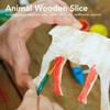 48PCS Animal Wooden Slice DIY Wood Ornaments Blank Decoration Shaped