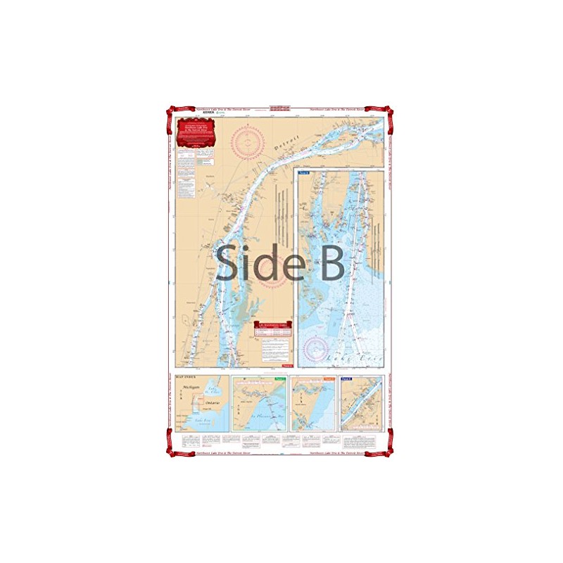 Waterproof Charts, Standard Navigation, 28 NW Lake Erie and Detroit