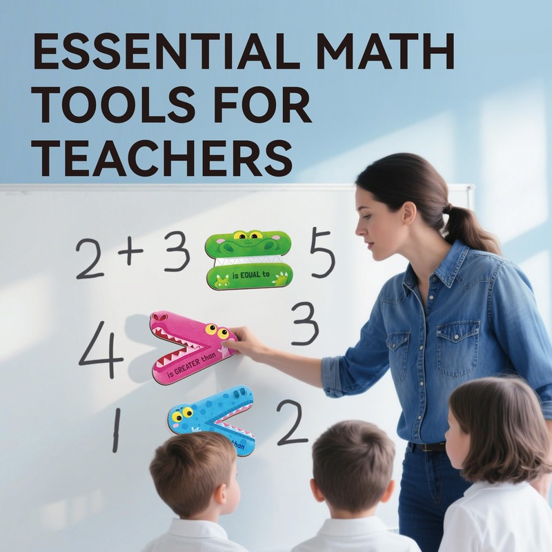 Dotimo Math Manipulatives 1st Grade, Magnetic Math Signs Jumbo Magnetic