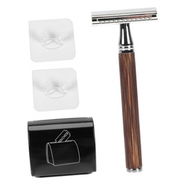 MERRYHAPY 1Set Double Sided Vintage Razor for Men Professional Manual Beard Shaver with Comfortable Grip Portable Durable Shaving Tool Present for Father Day Holidays