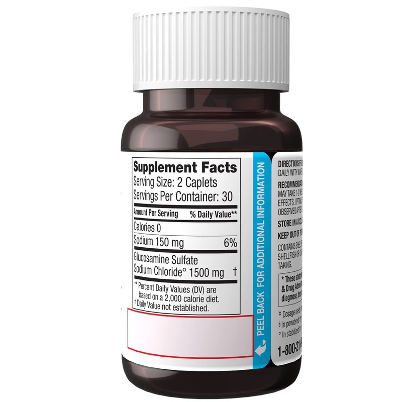 Dona Crystalline Glucosamine Sulfate, 1500 Mg, Joint Supplement Pills for
