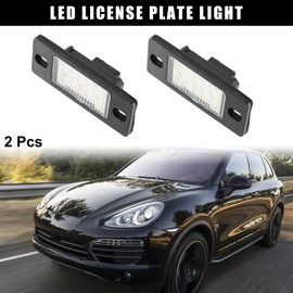X AUTOHAUX 2pcs LED License Plate Light Car Number Lamp Replacement White Light for Volkswagen Bora 1999-2006