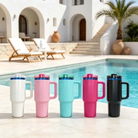 40 Oz H2.0 Heat Retention Vacuum Cup 40oz Sublimation Tumbler for Daily Office Outdoor Activitycolor: H2.0 Sub White, capacity: 40 oz