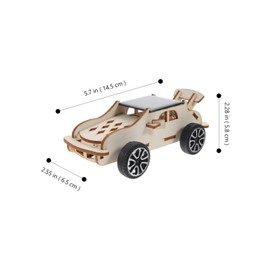 Tofficu 5 Sets DIY Wooden Science Experiment DIY Educational STEM Project Model Kit Solar Power Car Wooden Assemble DIY Science Experiment and Educational STEM,Circuit Engineering Project