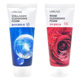 Espuma Jabon Coreana_ Colageno  Rosa_ Elimina Impureza_4pz Todo Tipo De Piel Danoche                                                                  