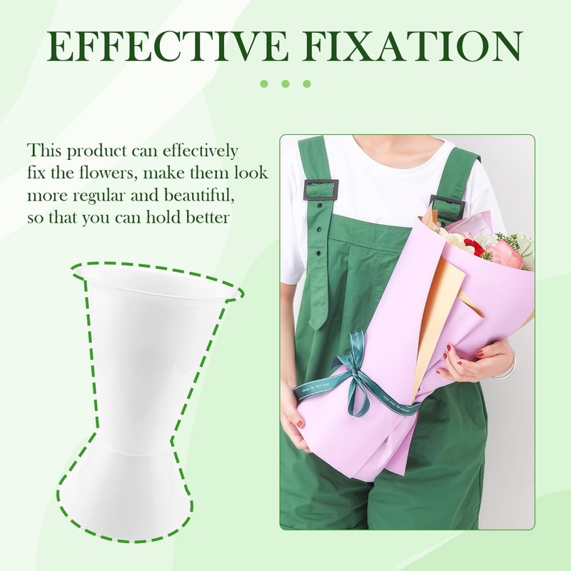 8 Pcs Plastic Flower Buckets with Detachable Base - 11.8