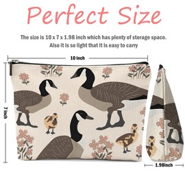 XFN Canada Canadian Goose Makeup Bag, Canadian Goose Themed Gifts Cosmetic Bag Travel Pouch, Friendship Gifts for Women Girls Daughter Sisters Niece Mom Best Friends Bestie Graduation Birthday Gifts
