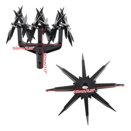 Rotary Cultivator Tool, Garden Handheld Tiller, Cultivator Cordless Tiller, for Reseeding Grass Or Soil Mixing (Black)