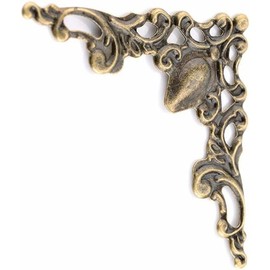 30 Pcs Antique Edge Corner Decorative Protectors, Scrapbooking Albums Embellishment Photo Frame Jewelry Box Decorative Corner (Antique Bronze)