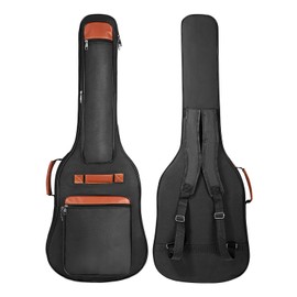 MUZNOTE Electric Guitar Gig Bag, Electric Guitar Gig Bag Padded Electric Guitar Case Soft 6MM Padding Guitar Case with Neck Strap, Back Hanger Loop, Black