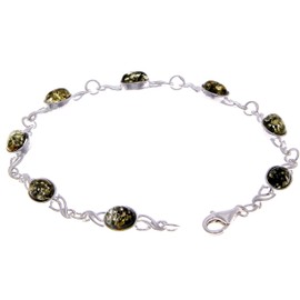 SilverAmber 3178G Women's 925 Silver Bracelet with Amber, Stone, Amber