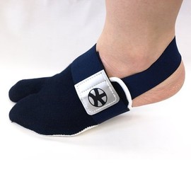 剣道 たび型サポーター(底帆布製・試合用) (M(周囲22cm～24cm), 左足用)