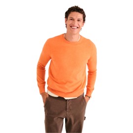 NAADAM Men's The Original Cashmere Crewneck Sweater, Tangerine, XL