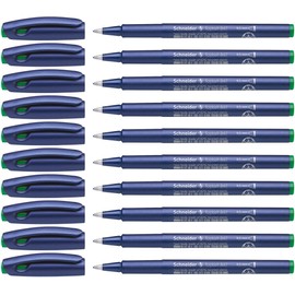 Schneider Topball 847 Rollerball Pen - Green (Pack of 10)