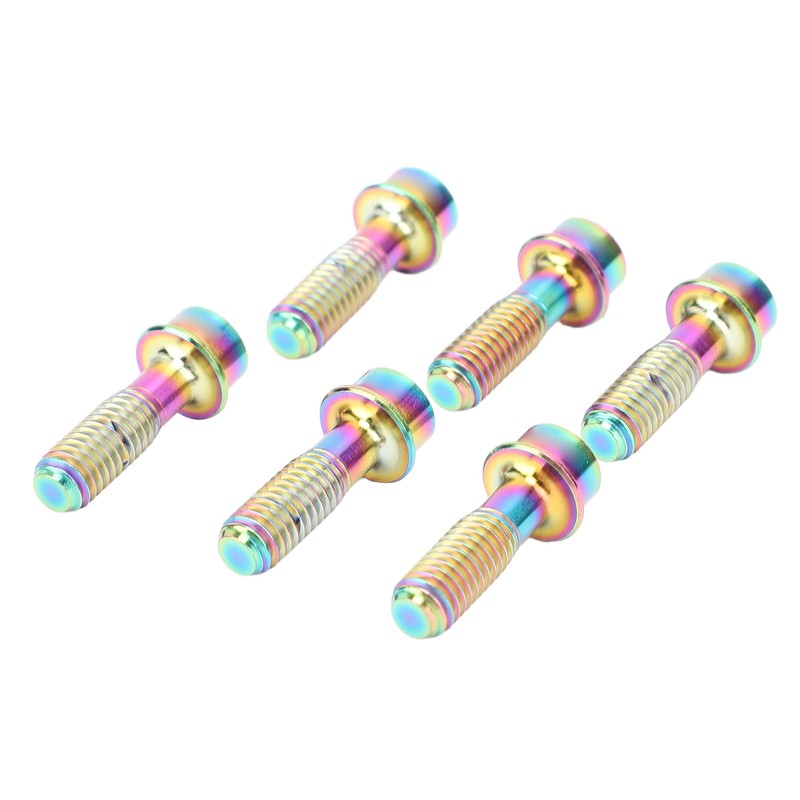 6PCS Bicycle Stem Bolt M5 X 16mm Titanium Alloy Waterproof