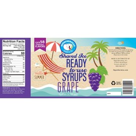 Grape Ready to Use Shaved Ice or Snow Cone Syrup Gallon (128 Fl. Oz)