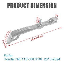 KKZOL Motorcycle Kickstand Jiffy Stand Replacement For Honda CRF110 CRF110F 2013-2025 Side Stand Support(Silver)