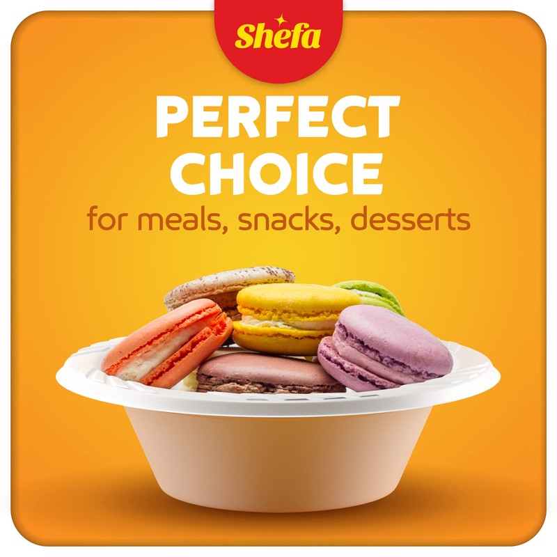 Shefa 400 White Bowls - Reusable & Washable, Heavy Duty