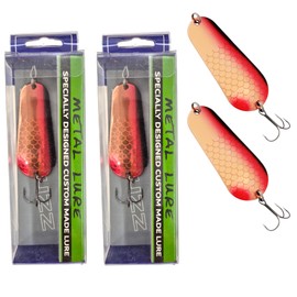 SEABUZZ Indicator Set 23 g/6.5 cm - Pike & Perch & Zander Fishing Lure - Metal Spoon Hard Bait with Treble Hook - Spinner Fishing Sport Set - Fishing Spoon - Pike Bait - Bass Bait - Bait Set (BRC)
