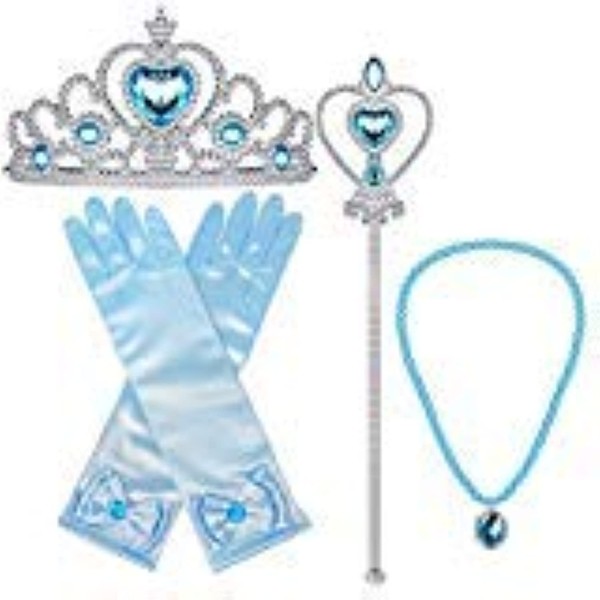 Orgrimmar Princess Dress Up Accessories Gloves Tiara Crown Wand Necklaces Presents for Girls Princess Cosplay Costume Accessories