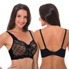 Curve Muse Plus Size Unlined Minimiser Wireless Bra with Embroidery