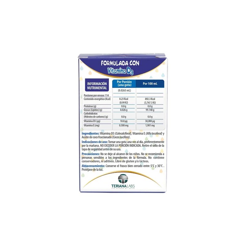 Suplemento D3 ONEDROP en gotas | Frasco de 3ml |