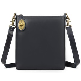 [KMRHM] 育てるバッグ メンズ ショルダーバッグ ブランド ビジネス 革 斜めがけ サコッシュ 縦型 男性用 牛革 ファスナー 肩掛け 多機能 ワンショルダー おしゃれ メッセンジャーバッグ bag TS001 ネイビー(TES001)