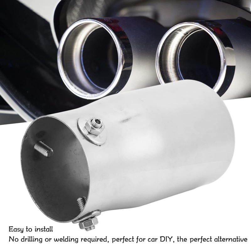 Exhaust Tailpipe, 76 x 89 mm, Automotive Exhaust Tailpipe, Stainless