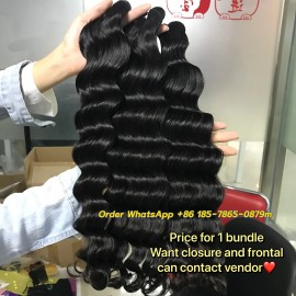 14a Grade Human Hair Bundles Bone Straight Original Burmese Curly Human Hair Wigs Bundles Supplierstyle: 1, color: 1 bundle deep wave, Stretched Length: 12 inches