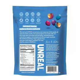 Unreal  Dark Chocolate Peanut Gems  Certified Vegan  Fair Trade  Non-Gmo  Made W