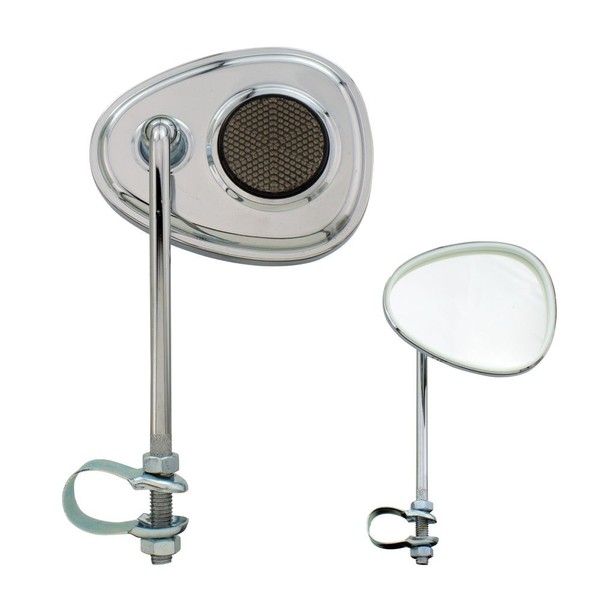 Fenix Cycles V Bicycle Mirror Chrome, (Black Reflector)