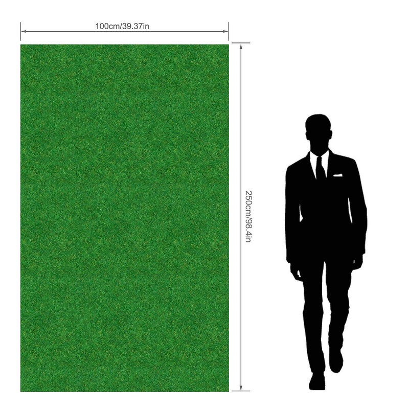 Artificial Model Grass Mat Trains Dark Green 100 x 250cm