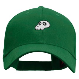 Mario Turtle Skull Logo Embroidered Solid Cotton Twill Low Profile Strap Cap - Kelly OSFM
