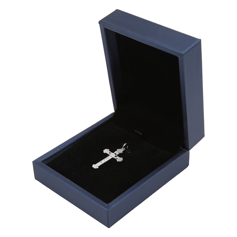 Crucifix Necklace Exquisite 925 Sterling Silver Men's Women's Jesus Cross