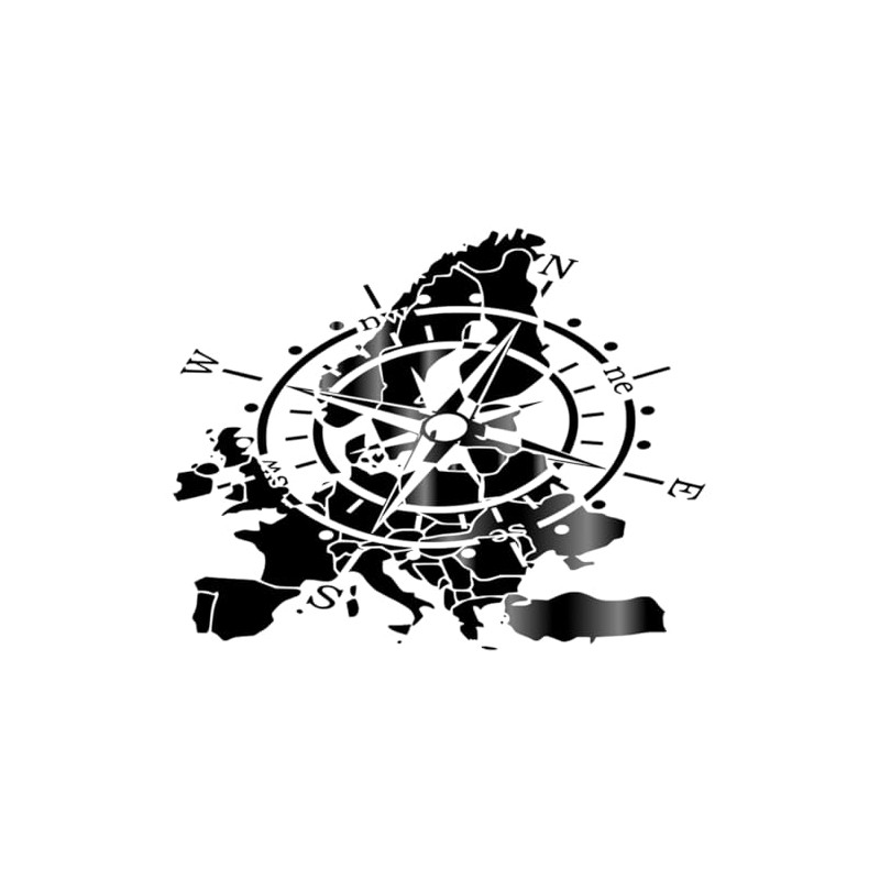 Compass Sticker for Outdoor and Indoor (RPt 53) (9 cm,