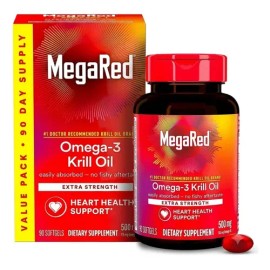 Aceite De Kril Omega 3 Megared Extra Strength 90 Cáps                                                                                                 