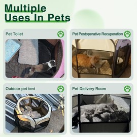 Love's cabin Pet Puppy Dog Playpen, Medium Dog Tent Crates Cage Indoor/Outdoor, Portable Playpen for Dog and Cat, Foldable Pop Up Dog Kennel Playpen with Carring Case, Removable Zipper Top, Blue