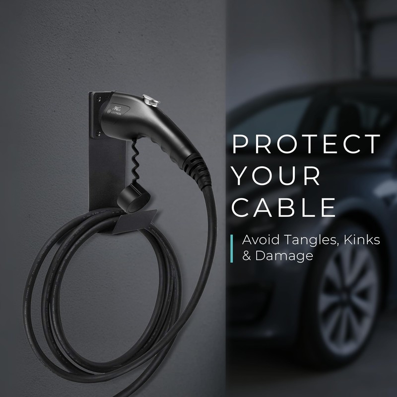 Lectron Electric Vehicle Charger Nozzle Holster Dock & J-Hook Combo