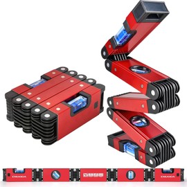 OBEST Foldable Spirit Level, 70 cm Multi-Angle Precision Gauge, 45°/90°/180°, Ruler with Magnet, Suitable for DIY, DIY, Carpenters and Construction Workers