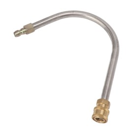 Pressure Washer Extension Rod, 45 Degree Curved Erosion Resistant Stainless Steel and Solid Brass Power Washer Lance for Replacement (U Shaped)