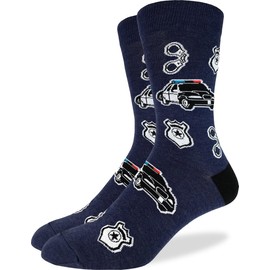 Good Luck Sock Men's Police Socks, Big & Tall, Shoe Size 13-17