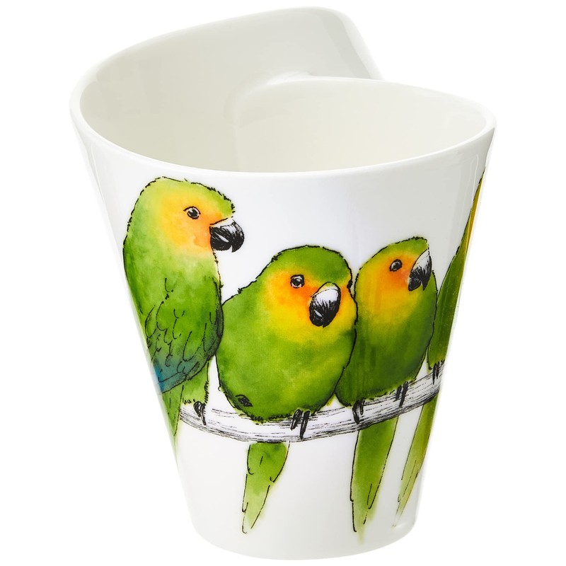 Villeroy und Boch NewWafe Cafè Kaffeebecher (Geschenkkarton), Premium Porzellan, Green,