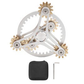 Bearing Gear Finger Toy Meditation Reduce Anxiety Break Bad Habits Bearing 3 Gear Metal Toy Silver