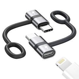 Lightning Type C Converter, Set of 2, 60W, 3A, Fast Charging, Lightning to USB-C Converter Adapter, 480 Mbps High Speed Data Transfer (Only for Smartphone and PC Transfer, No Earphones), Typec