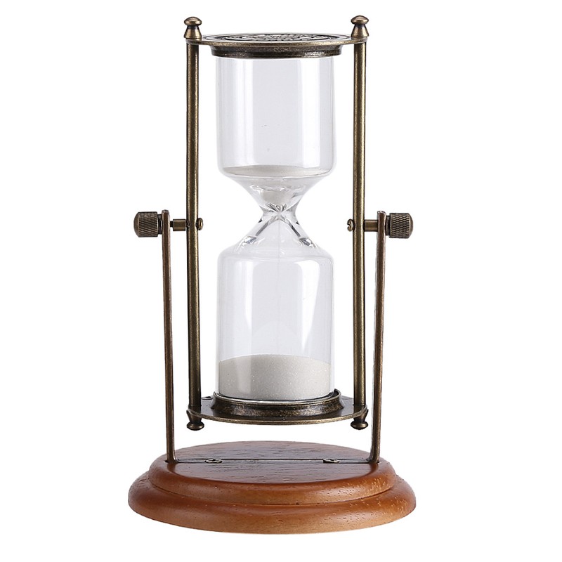 15 Minutes Metal Rotating Sand Glass Timer Clock Hourglass Table