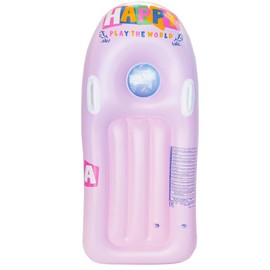 Thick Material Lightweight Folding Portable Inflatable Surfboard with Handle, Floating Board, Size 21.65"x45.28"Summer Beach Surfing Pool Water Sports Auxiliary Learning Swimming(Pink)