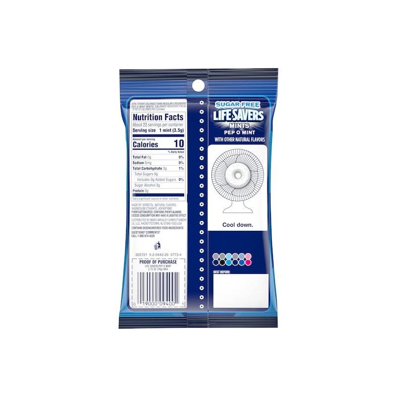 Life Savers Sugar Free Hard Candy Breath Mints With Refreshing